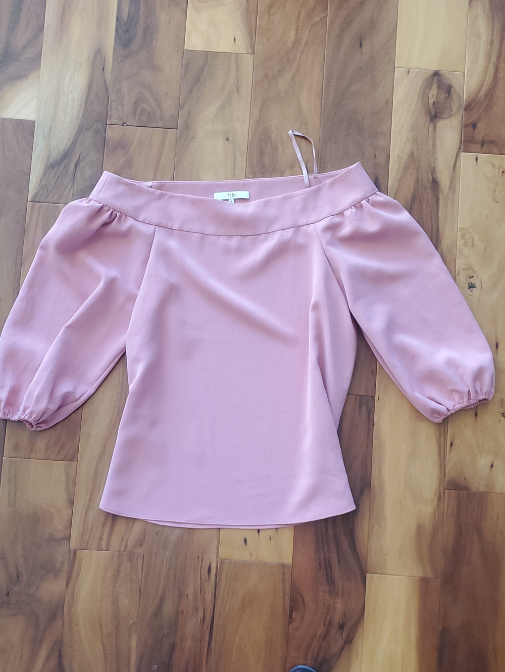 Tibi Blush Pink Off-Shoulder Blouse